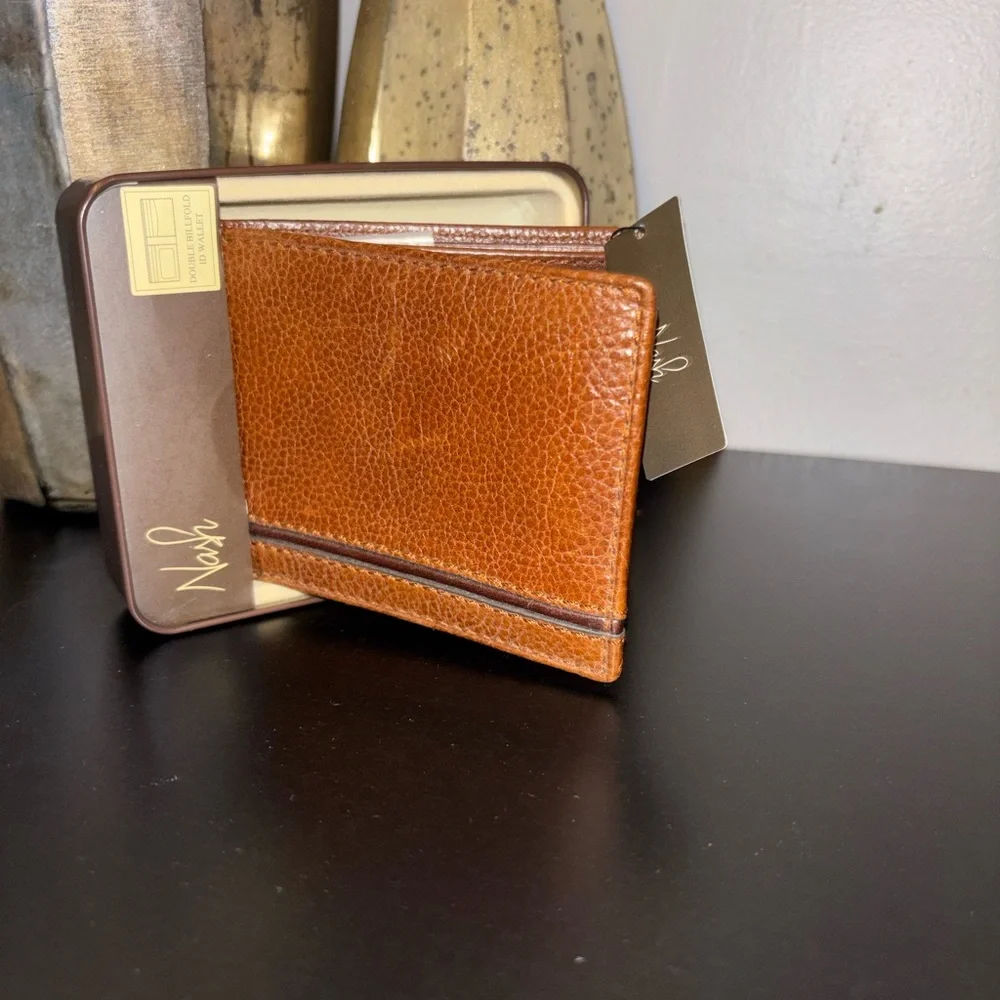 Zyon Tan Leather Wallet for Men